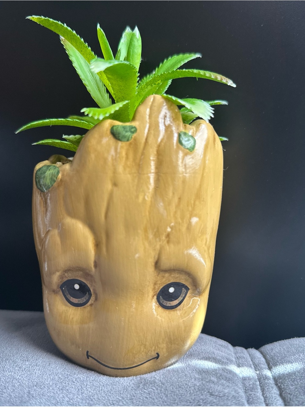Marvel Brown Wood-Style Baby Groot Planter